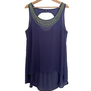 TORRID HIGH LOW SHEER BLOUSE SIZE 0